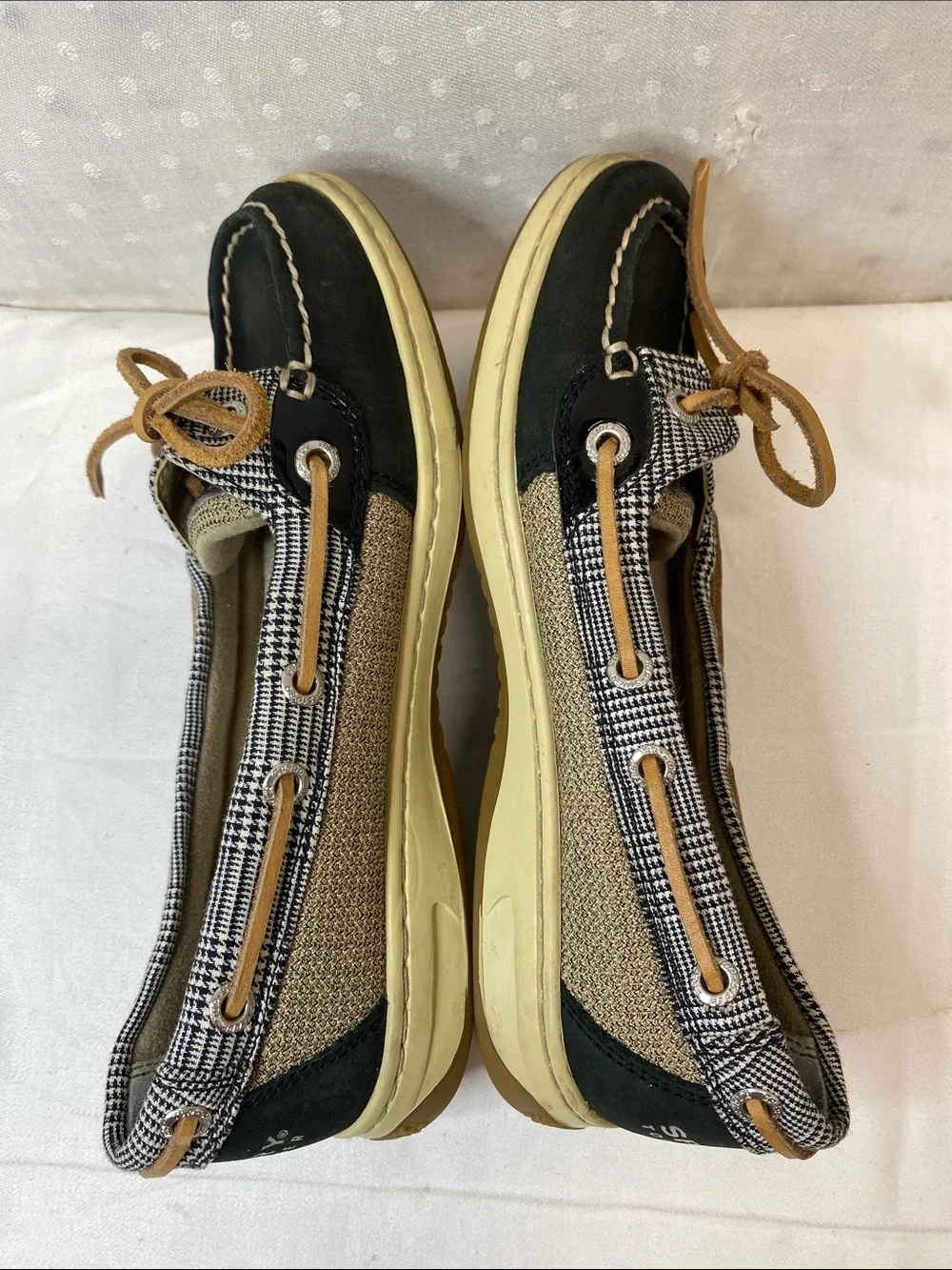 Sperry Top-Sider - Angelfish Black Prince of Wales Size 6M